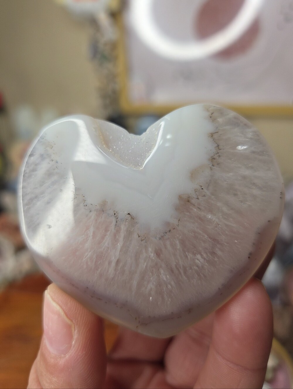 Druzy Agate Heart
